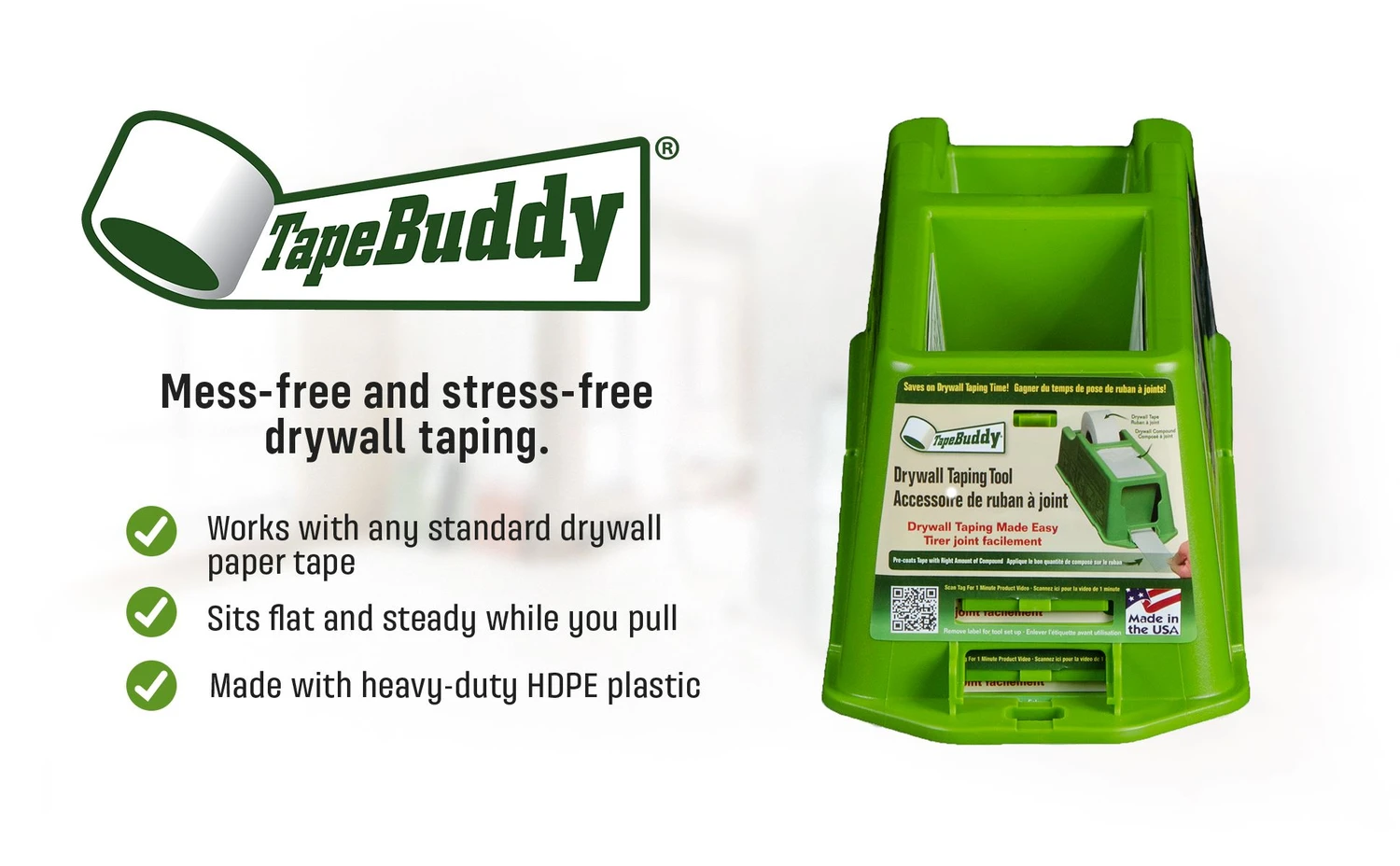 TapeBuddy® by Buddy Tools – Free-Standing Drywall Taping Tool