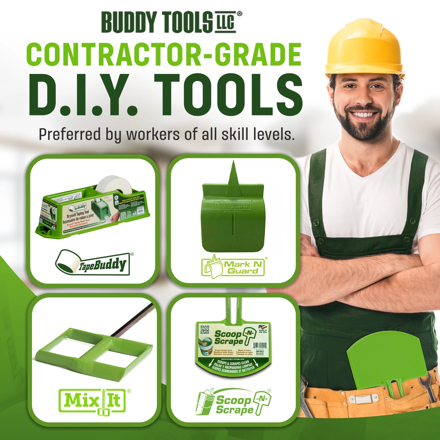 TapeBuddy® by Buddy Tools – Free-Standing Drywall Taping Tool